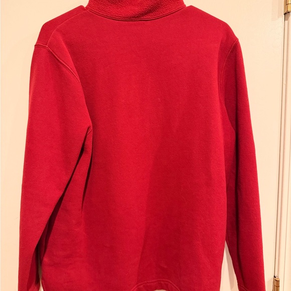 Eddie Bauer fleece Red Quarter-Zip Pullover - Picture 5 of 5